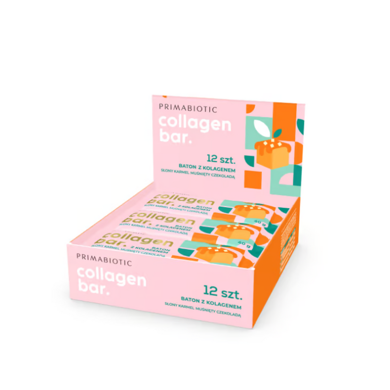 Collagen Bar – Salt karamellbar med kollagen, lett dekket med sjokolade (40 g)