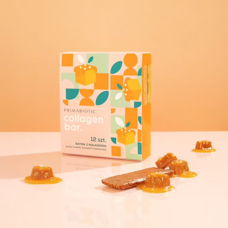 Collagen Bar – Salt karamellbar med kollagen, lett dekket med sjokolade (40 g)