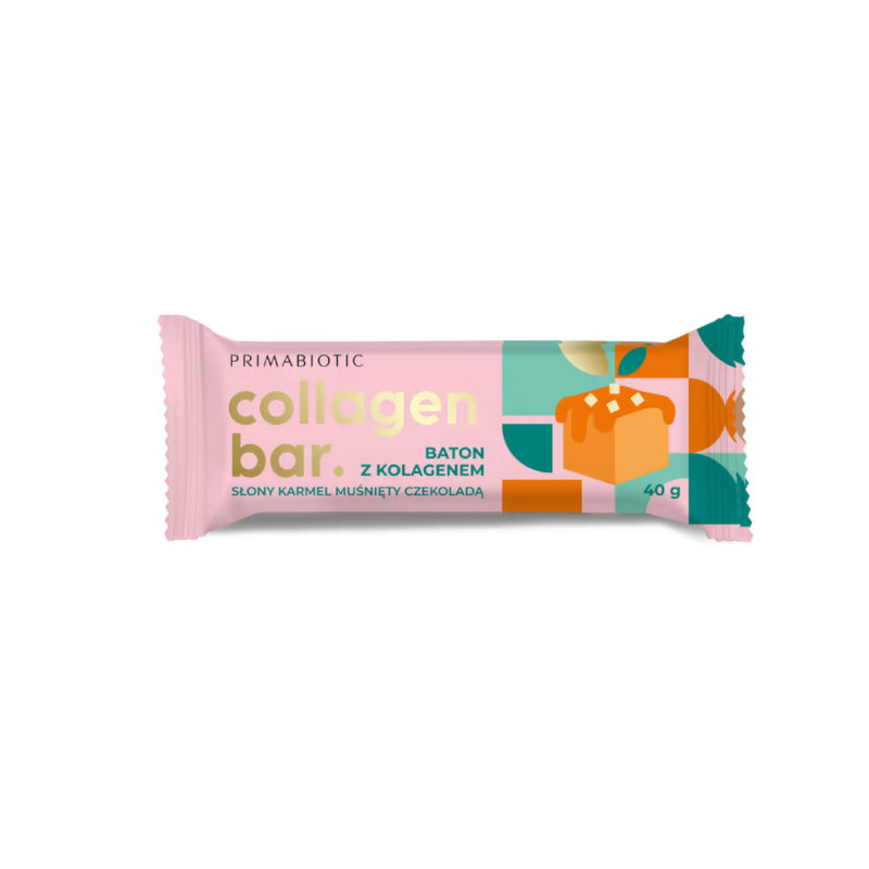 Collagen Bar – Salt karamellbar med kollagen, lett dekket med sjokolade (40 g)