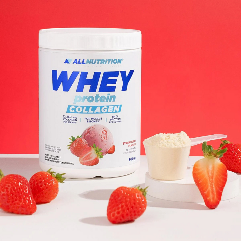 Whey Protein Collagen - Strawberry 500g