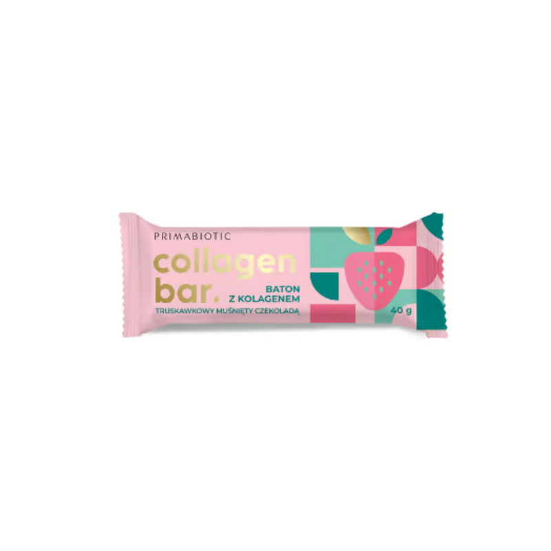 Collagen Bar – Jordbærbar med kollagen og sjokolade 40 g