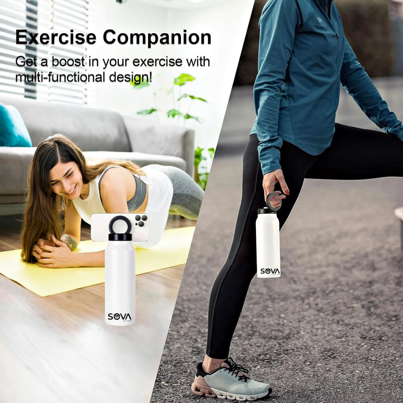 Sova Sunt Hydrohold™ 24oz –  Vannflaske med Magnetisk mobilholder 700ml