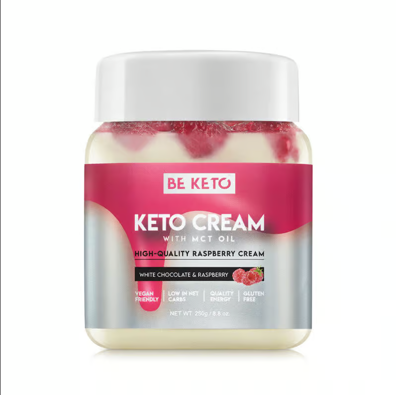 KETO CREAM WHITE CHOCOLATE & RASPBERRY 250G