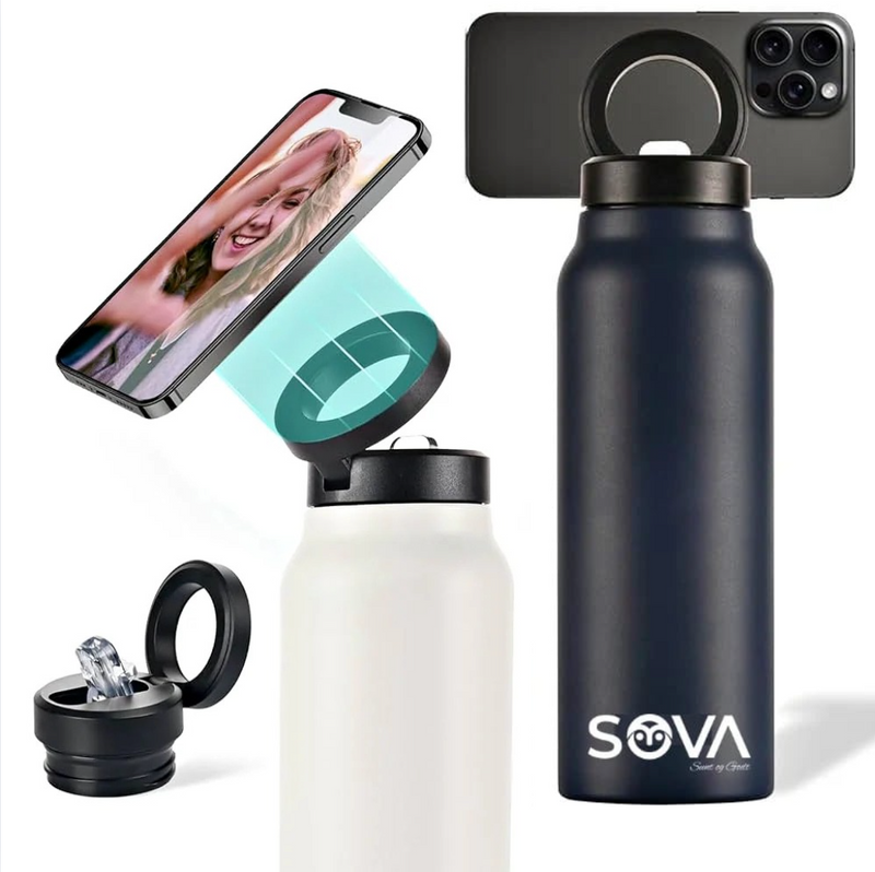 Sova Sunt Hydrohold™ 24oz –  Vannflaske med Magnetisk mobilholder 700ml
