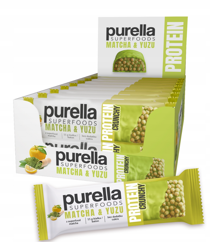 PURELLA SUPERFOODS PROTEINBAR – SPRØ MATCHA OG YUZU