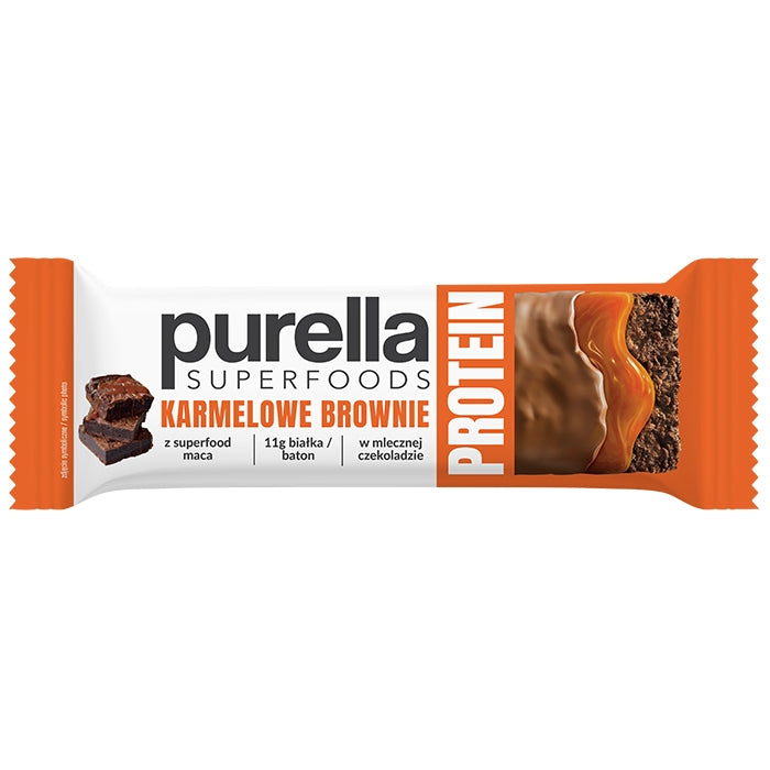 Superfoods proteinbar med karamellbrownie