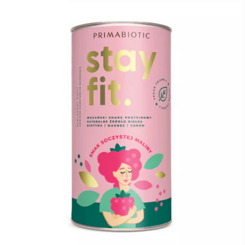 Stay fit, vegansk proteinshake – smak av saftig bringebær