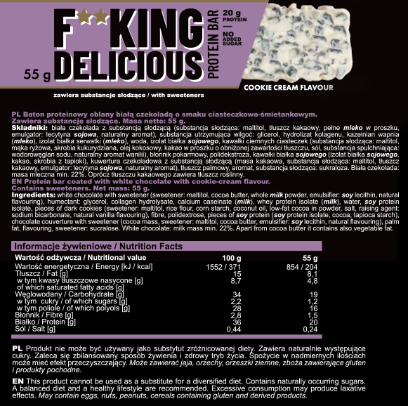 FITKING DELICIOUS PROTEIN BAR  3x55g