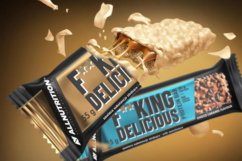 FITKING DELICIOUS PROTEIN BAR - CARAMEL PEANUT FLAVOUR 55g