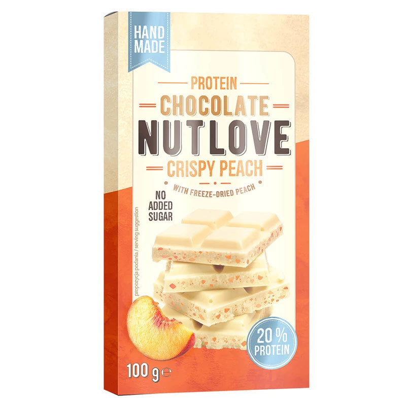 PROTEIN SJOKOLADE NUTLOVE CRISPY PEACH 100g