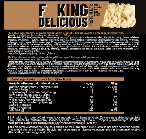 FITKING DELICIOUS PROTEIN BAR  3x55g